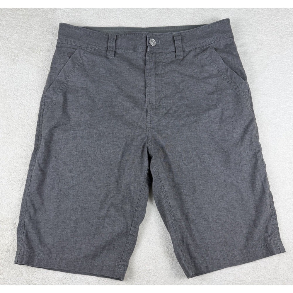 Prana Furrow Men's‎ Standard Fit Shorts Gray Flat Front Size 30 10.5 Inseam